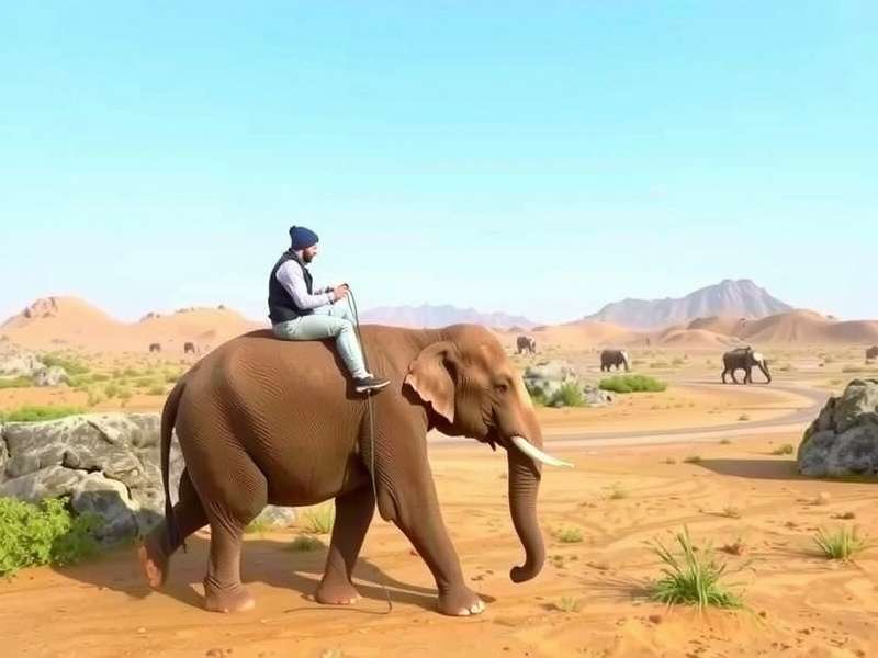 Rajasthan Desert Elephant Trek exploration gameplay